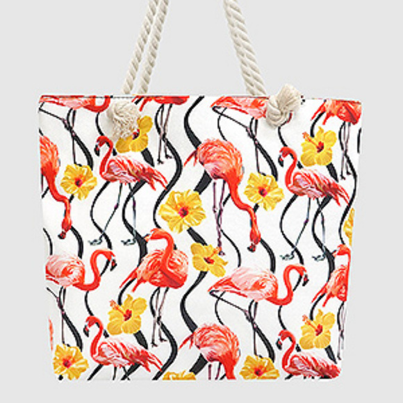 COPY - 💙 Flamingo Tote Bag Beach Handbag 2019 trend - Picture 1 of 3